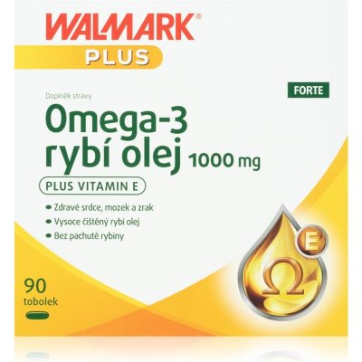 Walmark Omega-3 rybí olej FORTE 1000 mg s vitamínem E 90 kapslí – Hledejceny.cz