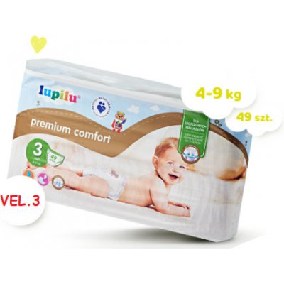 Lupilu Premium Comfort 3 MIDI 4-9 kg 49 ks od 199 Kč - Heureka.cz