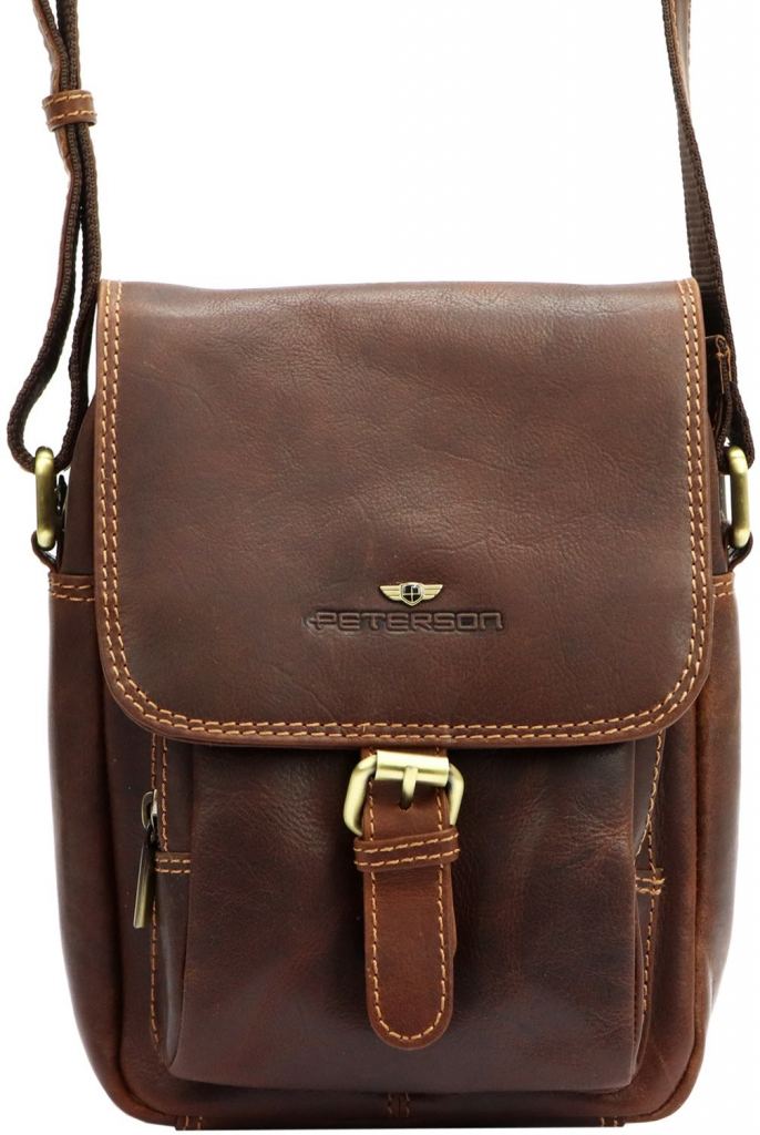 Peterson pánské crossbody PTN TB-012-COM koňaková