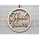 LYMFY 08 Vločka Veselé vánoce 16cm přírodní dřevo – Hledejceny.cz