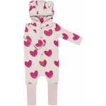 Zezuzulla Eared Jumpsuit Red Hearts Kombinéza s oušky – Zboží Mobilmania