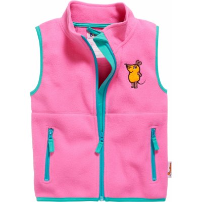 Playshoes dětská fleecová vesta s myškou Pink – Zboží Mobilmania