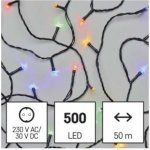 EMOS LED vánoční řetěz 50 m venkovní i vnitřní multicolor časovač – Zboží Dáma