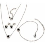 Linda's Jewelry sada šperků černá Circle chirurgická ocel IS073 – Zboží Dáma