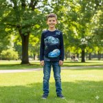 Kugo Chlapecké tričko dlouhý rukáv XC1302 černé – Zbozi.Blesk.cz