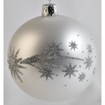 Irisa Vánoční ozdoby skleněné vánoční ozdoby tradiční skleněné vánoční ozdoby Velikost: 8 cm Balení: 1ks Barva: bílá – Zboží Dáma