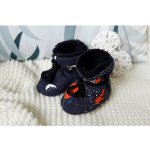 Amálka zateplené bačkůrky Vesmír černá chlupatá podšívka – Zbozi.Blesk.cz