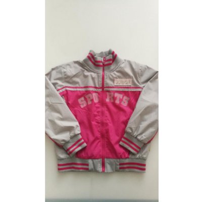 dětská šusťáková bunda s bavlněnou podšívkou SPORTS FROG Růžovo / šedá