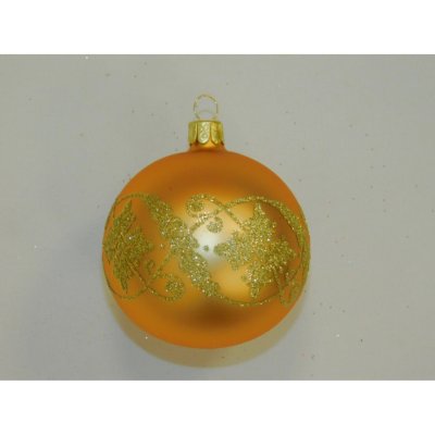 ONREX Vánoční ozdoba skleněná koule zlatá ornament pr. 7 cm – Hledejceny.cz