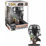 Funko Pop! Star Wars The Mandalorian Mandalorian with Baby Yoda 25 cm Super Sized – Hledejceny.cz