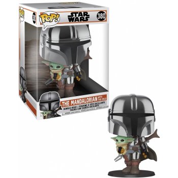 Funko Pop! Star Wars The Mandalorian Mandalorian with Baby Yoda 25 cm Super Sized