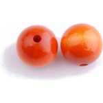 Dřevěné korálky 20mm - 2ks Barva: oranžová – Hledejceny.cz