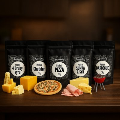SnackAir Popcorn příchutě 5 x 70 g (šunka sýr, cheddar, pizza, 4 sýry, BBQ) – Zboží Dáma