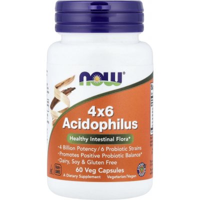 Now Foods Probiotikum 4x6 Acidophilus 60 kapslí – Hledejceny.cz