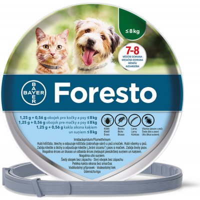 Foresto obojek pro malé psy a kočky do 8 kg 38 cm 6 ks – HobbyKompas.cz