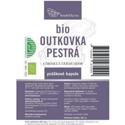 Houbicky.eu Glückspilze Outkovka pestrá BIO 240 kapslí – Hledejceny.cz