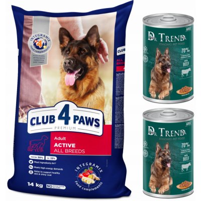 Club4Paws Premium Active For adult active dogs of all breeds 14 kg – Zboží Mobilmania