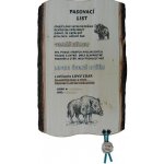 Dřevo Novák Pasovací list černá zvěř č. 731 Varianta: na desce s kůrou 3D, – Sleviste.cz