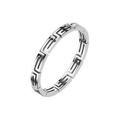 Šperky4U Ocelový prsten řecký klíč OPR1916