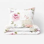 Goldea krepové povlečení pivoňky s texty 140x200 70x90 – Sleviste.cz