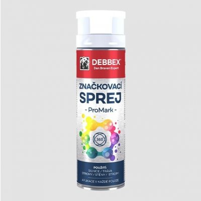 Den Braven Debbex Promark značkovací sprej 500 ml bílá – Sleviste.cz