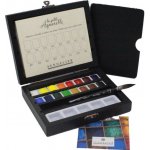 Sennelier sada akvarelových barev v kufříku 16 ks + štětec +paletka +papír – Zboží Dáma