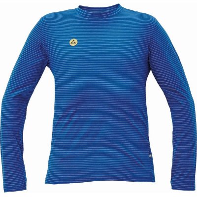 Cerva Antistatické tričko s dlouhým rukávem NOYO ESD Královská modrá L – Sleviste.cz