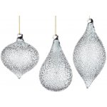 Bizzotto Set šesti šedých vánočních ozdob Saturno Ø7/8 cm – Hledejceny.cz