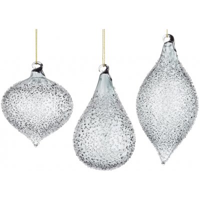 Bizzotto Set šesti šedých vánočních ozdob Saturno Ø7/8 cm – Hledejceny.cz