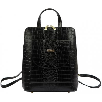 MiaMore Dámský kožený batoh černý 6 l – Sleviste.cz