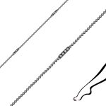 Šperky eshop Stříbrný náramek na kotník kuličkový řetízek A17.15 – Zboží Dáma