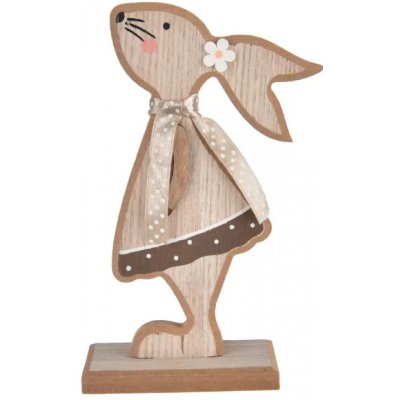 Zajíc dřevo KISS šedý/hnědý 9x4x15 cm – Hledejceny.cz