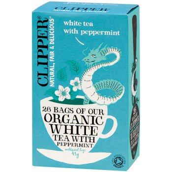 Clipper Organic White Tea & Peppermint čaj 25 sáčků