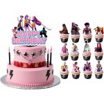 Zápich na dort/muffiny Happy Birthday Lovkyně démonů 25ks - Cakesicq – Sleviste.cz