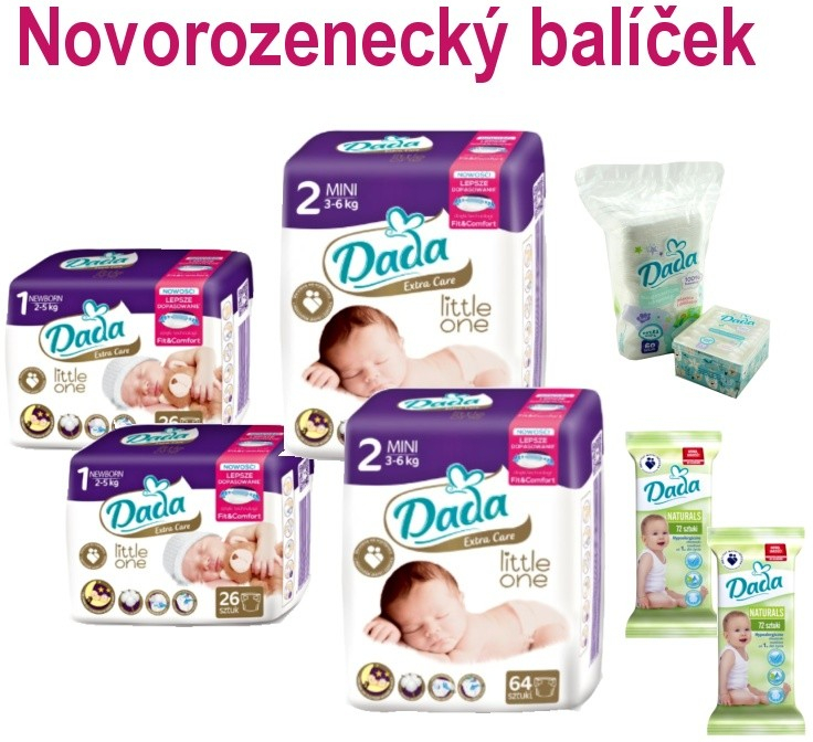 Dada extra care novorozenecký balíček 8 ks od 670 Kč - Heureka.cz