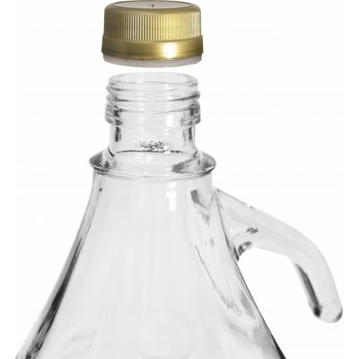 Demižon holý skleněný 5L ucho, plastový koš, uzávěr DAMA – Zboží Dáma