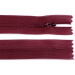 Spirálový zip skrytý šířka 3 mm délka 60 cm dederon Barva: 178 bordó – Hledejceny.cz