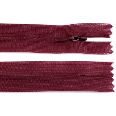 Spirálový zip skrytý šířka 3 mm délka 60 cm dederon Barva: 178 bordó – Hledejceny.cz