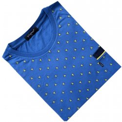 C-lemon AH0 pánská bavlněná noční košile kr.rukáv sv.modrá