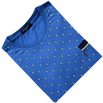 C-lemon AH0 pánská bavlněná noční košile kr.rukáv sv.modrá