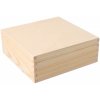 Úložný box ČistéDřevo Dřevěná krabička 25 x 25 x 9 cm