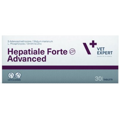 Vet Expert Hepatiale Forte Advanced komplexní přípravek na podporu jater po psy a kočky 30tbl