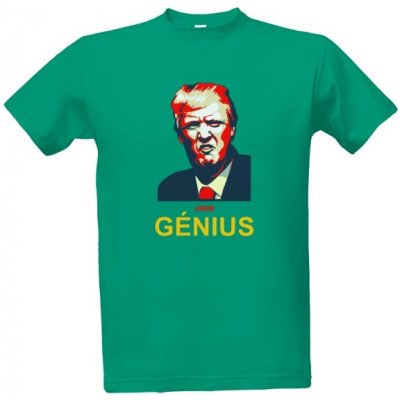 Tričko s potiskem Genius Trump pánské emerald – Hledejceny.cz