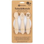 Petite&mars Set silikonových tréninkových lžiček Take&Match 6m+ Desert Sand – Zbozi.Blesk.cz