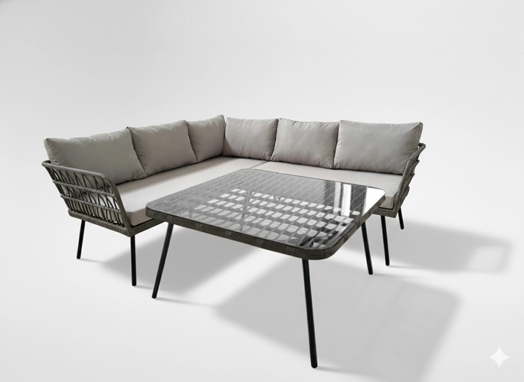Pro-Tech shop Sada zahradního nábytku – šedá + polštáře 62045 ABI3385