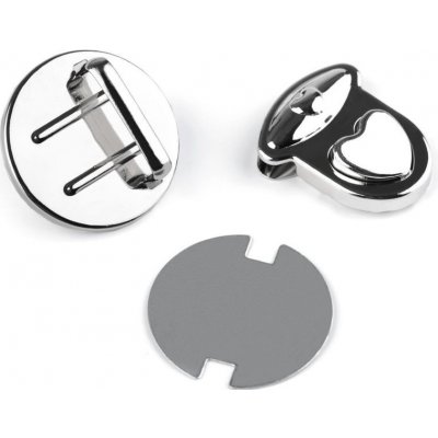 Pro Háčkování Zapínání na kabelku srdce nikl 2 ks – Zboží Mobilmania