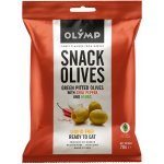 Olymp Zelené olivy bez pecky s chilli papričkou a bylinkami 70 g – Zboží Dáma
