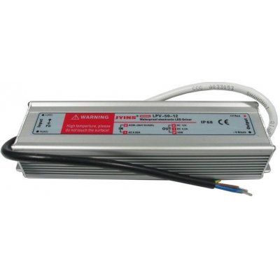 JYINS LED transformátor, trafo 12V/ 50W LPV50-12 napěťový – Sleviste.cz