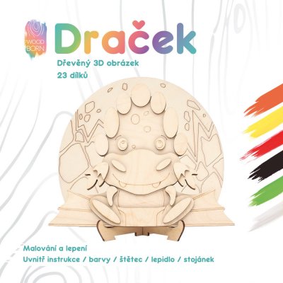 WoodBorn Dráček Dřevěná 3D omalovánka – Hledejceny.cz