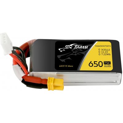 Tattu akumulátor LiPo 650mAh 3S1P 75C 11.1V XT30 plug – Hledejceny.cz